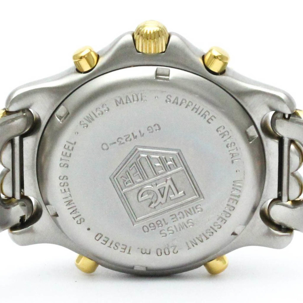 Polished TAG HEUER Sel Chronograph Gold Plated Steel Mens Watch CG1123 BF565501 - Picture 7 of 9